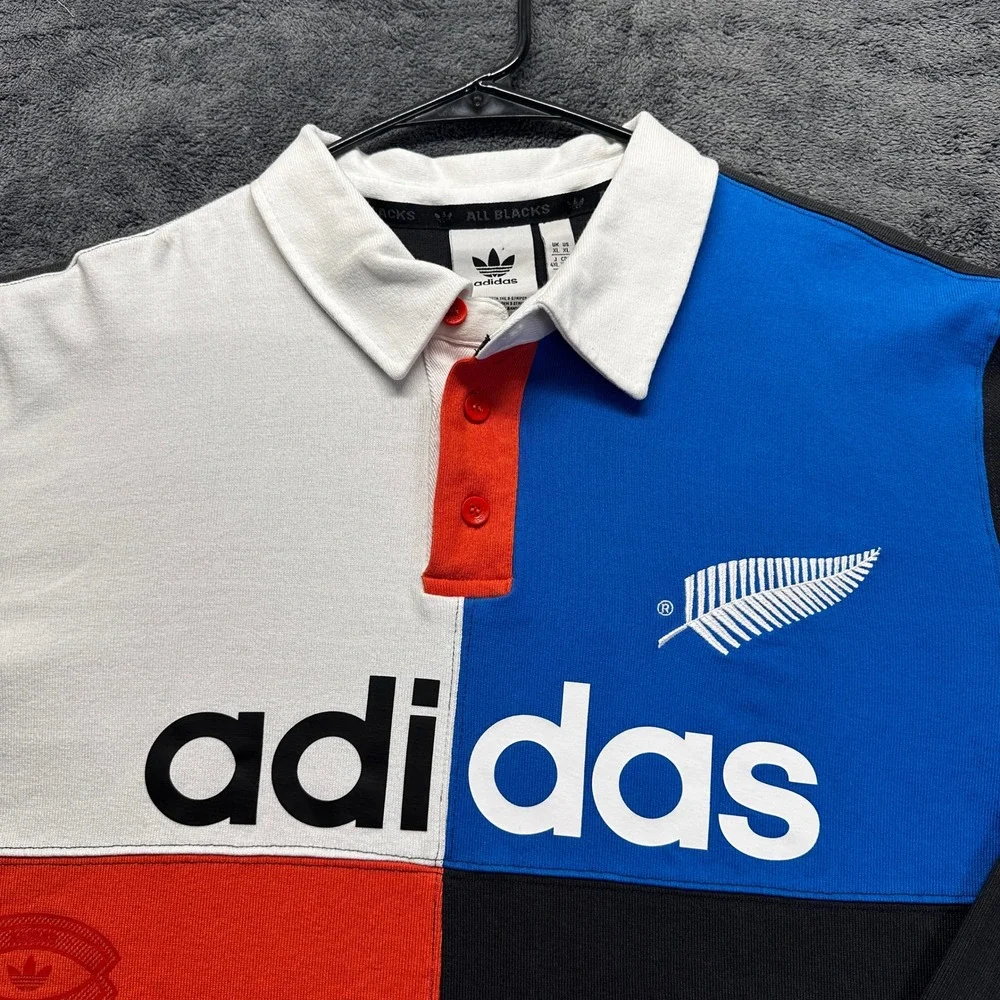Adidas Originals All Blacks Rugby Polo Shirt Mens XL Colorblock NWT KG4638